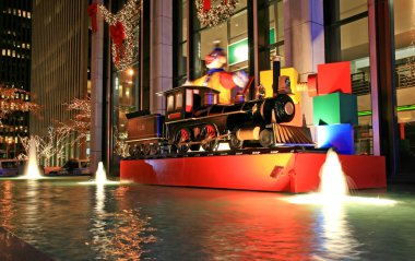 midtown manhattan'ın yılbaşı süsleri