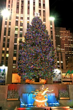 rockefeller Center'da yılbaşı süsleri