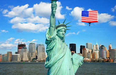 özgürlük ve new york city heykeli
