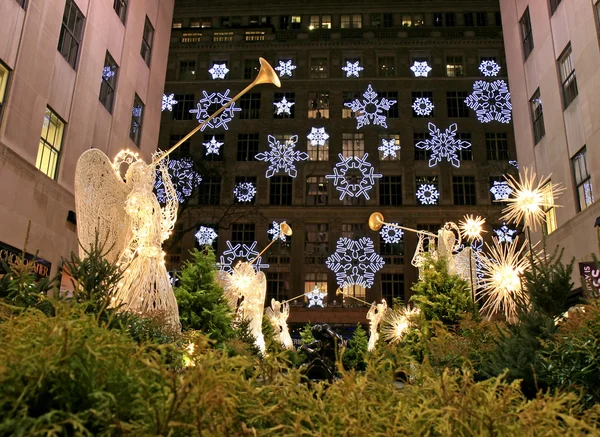 The Christmas decorations in The Rockefeller Center — Stock Photo, Image