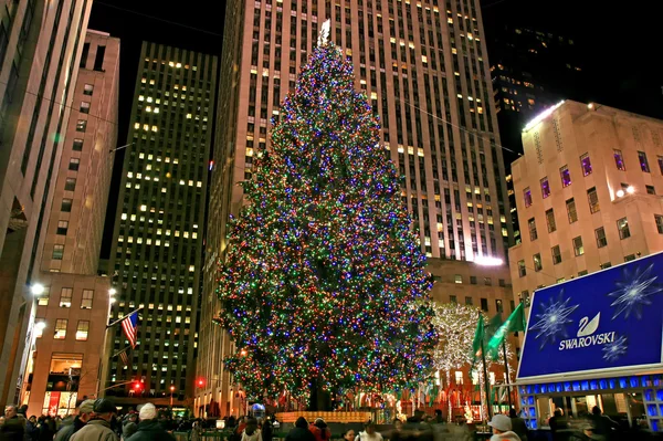 The Christmas decorations in The Rockefeller Center — Stock Photo, Image