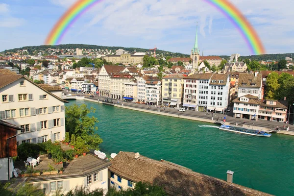 Het stadsbeeld van zurich stad — Stockfoto