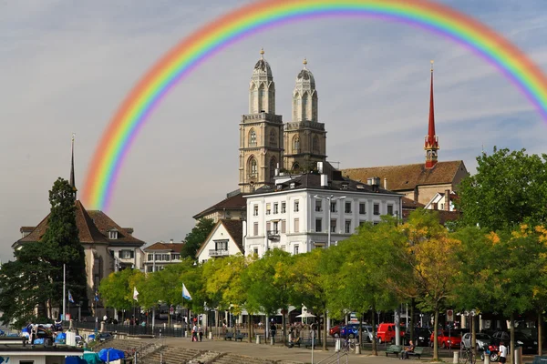 Il paesaggio urbano della città di Zurigo — Foto Stock