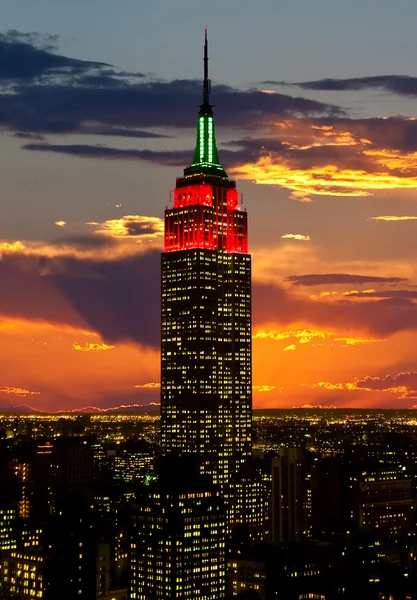 O Empire State Building e Manhattan Midtown Skyline — Fotografia de Stock