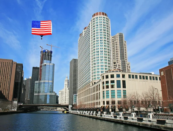 在芝加哥的高层建筑 — 图库照片