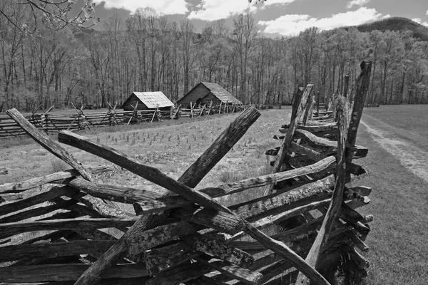 Cabane en bois à Smoky Mountain NP — Photo