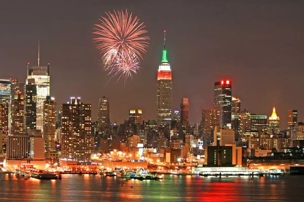 Tengah kota Manhattan skyline — Stok Foto