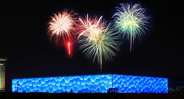 Национальный центр плавания "Водяной куб" на Олимпийские игры 2008 года в Пекине — стоковое фото