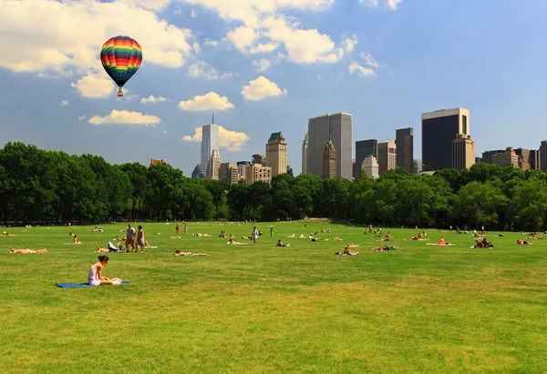 Der große Rasen im Central Park — Stockfoto