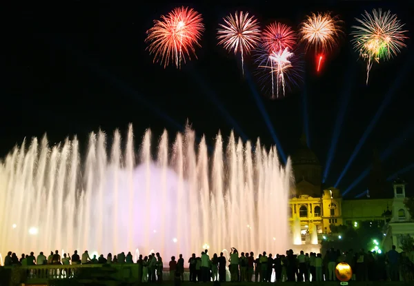 La Fuente de Montjuic en Barcelona — Foto de Stock