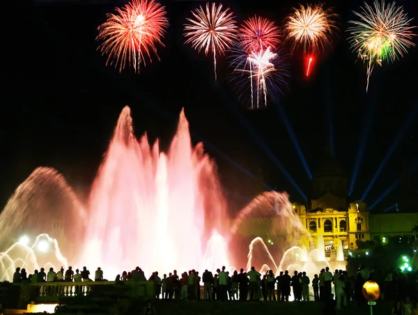 Barcelona'da montjuic Çeşmesi — Stok fotoğraf