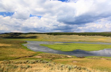yellowstone Nehri boyunca o sahne