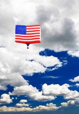 bir Amerikan bayrağı sıcak hava balonu