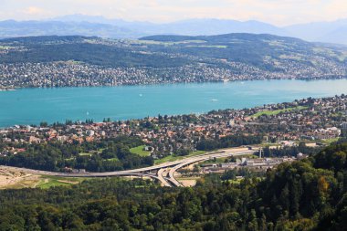 lake zurich, havadan görünümü
