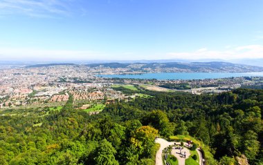 lake zurich, havadan görünümü