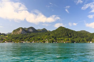 güzel kırsal wolfgang Gölü çevresinde