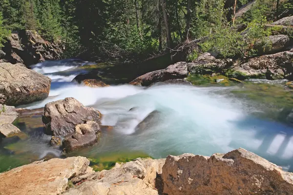 Skryté vodopády v národním parku grand teton — Stock fotografie