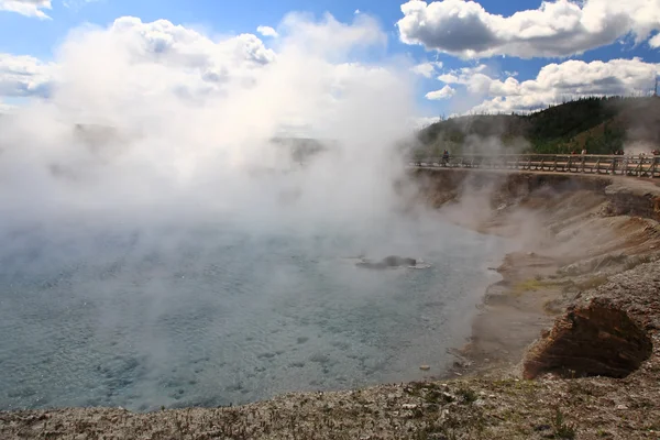 Midway Geyser Basin in Yellowstone — Stock Photo, Image