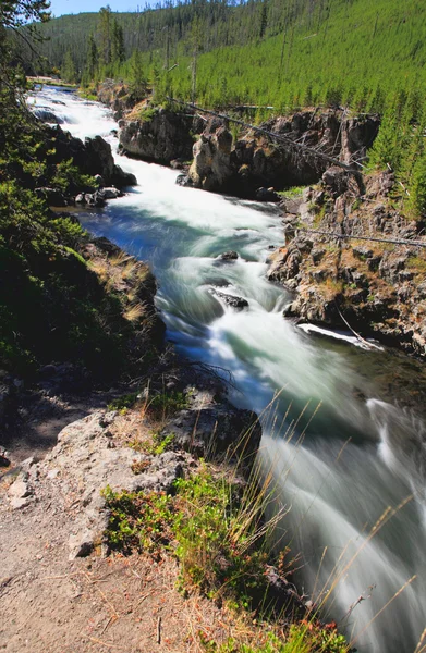 The Firehole Falls in the Yellowstone — Stock Photo, Image