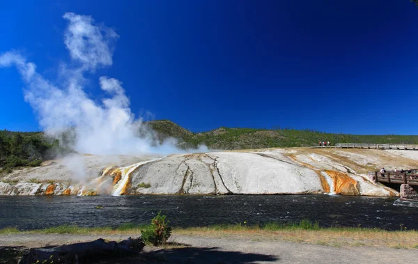 Midway Geyser Basin in Yellowstone — Stock Photo, Image