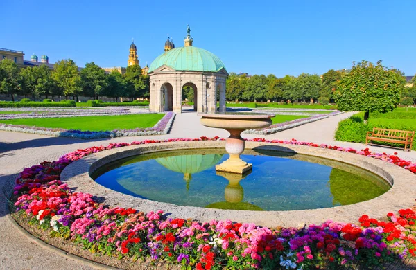 El paisaje en el Residenz y Odeonsplatz en Munich — Foto de Stock