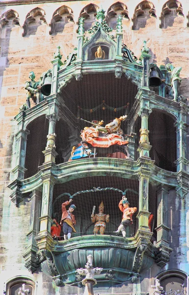 Münih Merkez marienplatz ve Belediye Binası — Stok fotoğraf