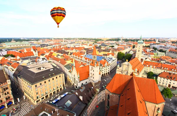 A vista aérea do centro da cidade de Munique — Fotografia de Stock