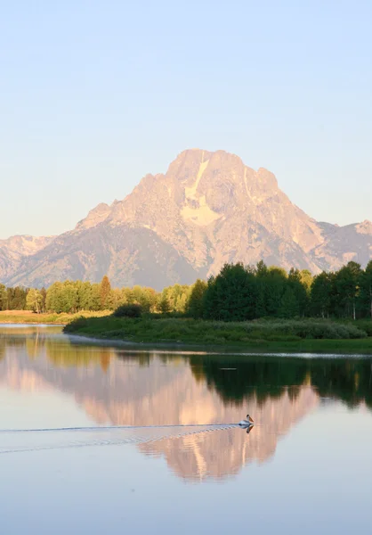 L'affluenza alla curva Oxbow a Grand Teton — Foto Stock