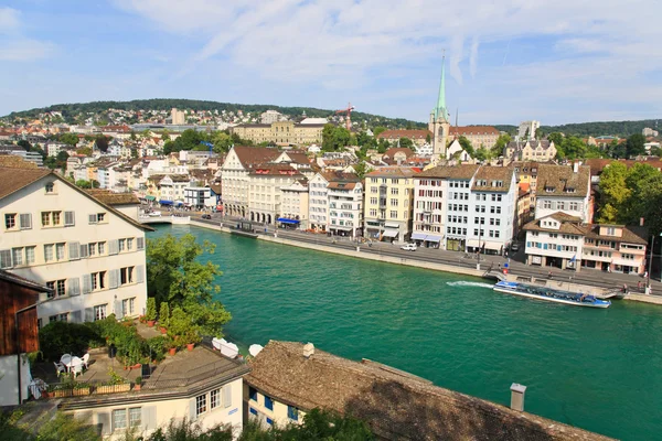 Overook i den gamla centrala Zürich — Stockfoto