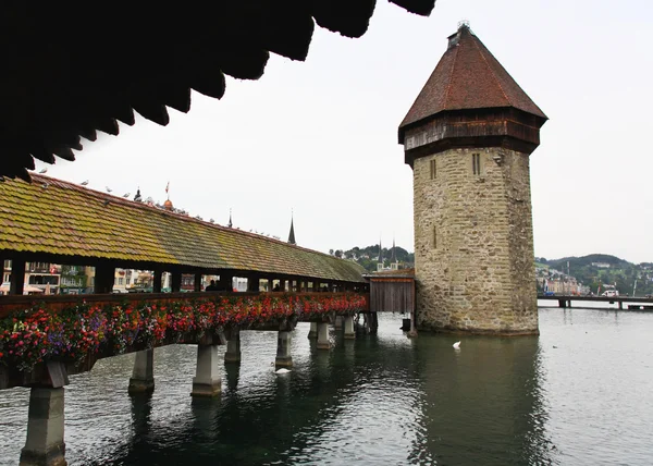 スイス ルツェルンの覆われた橋 — ストック写真