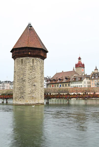 Kapalı köprü luzern, İsviçre — Stok fotoğraf