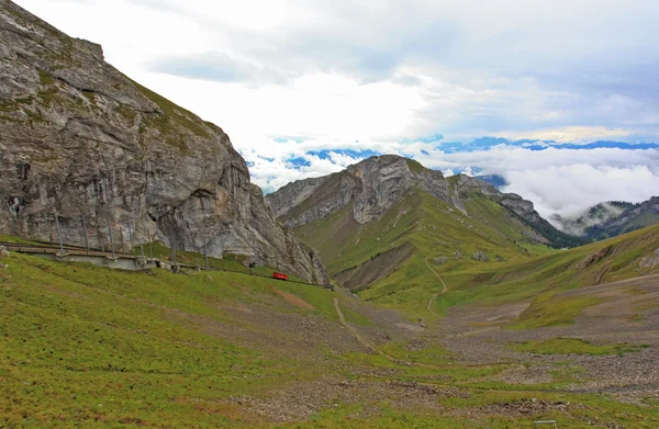 Die Luftaufnahme vom Gipfel des Pilatus — Stockfoto