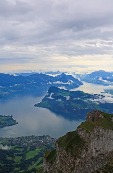 La vue aérienne depuis le sommet du Pilatus — Photo