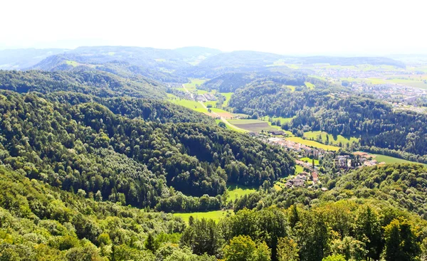 A vista aérea do Lago Zurique — Fotografia de Stock