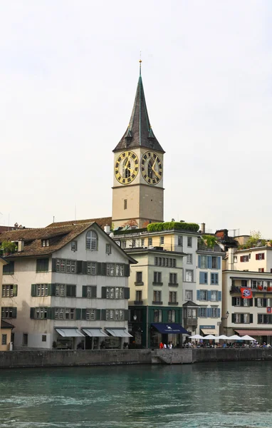 Torre de la Iglesia de San Pedro en Zurich —  Fotos de Stock