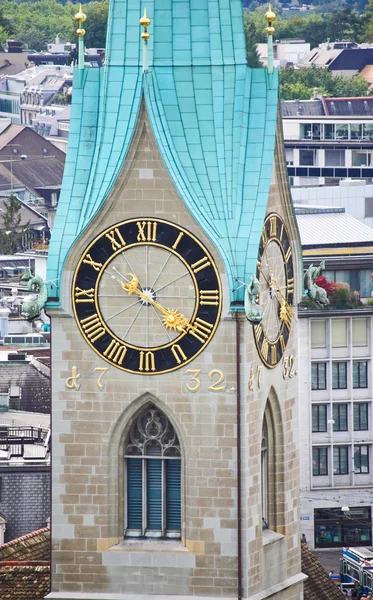 La vue aérienne du paysage urbain de Zurich — Photo