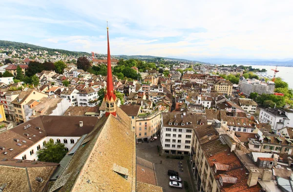 La vista aérea del paisaje urbano de Zurich — Foto de Stock