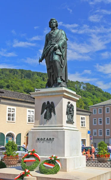 The statue of Mozart in Salzburg, Austria — Stock Photo, Image