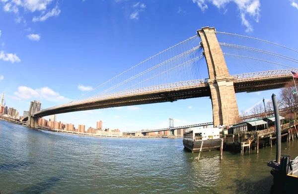 A Ponte do Brooklyn em Nova Iorque — Fotografia de Stock