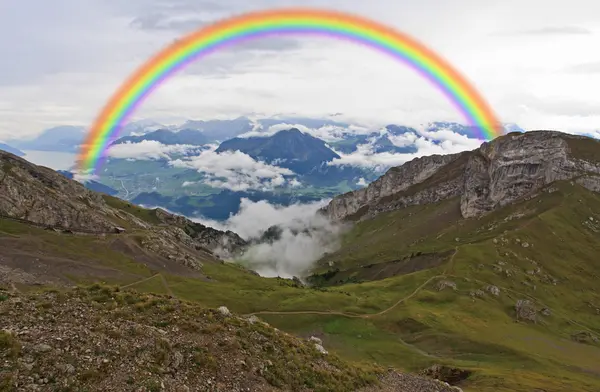 La vista aerea dalla cima del Pilato — Foto Stock