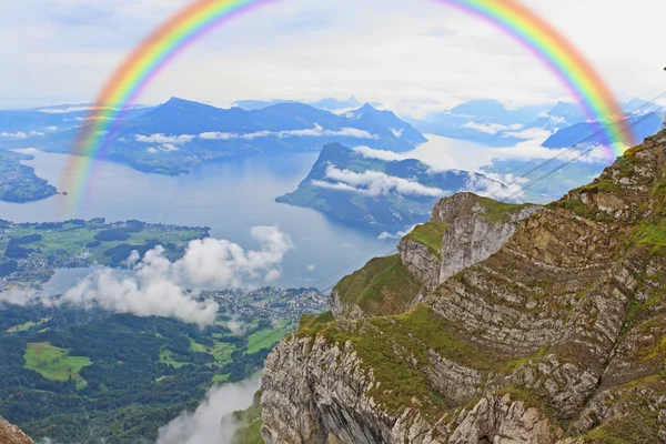 La vista aerea dalla cima del Pilato — Foto Stock