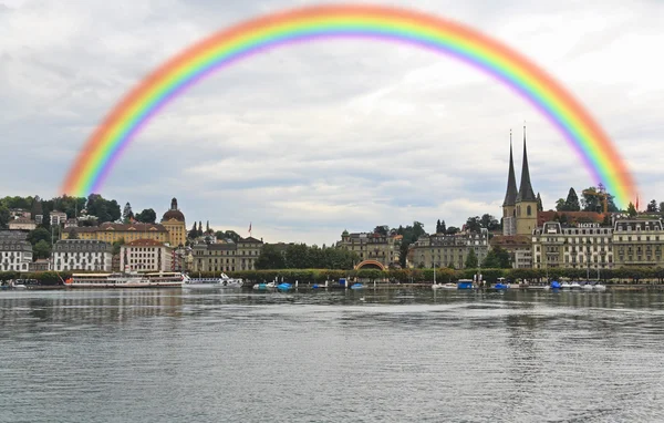 Ruess Nehri şehir Luzern — Stok fotoğraf