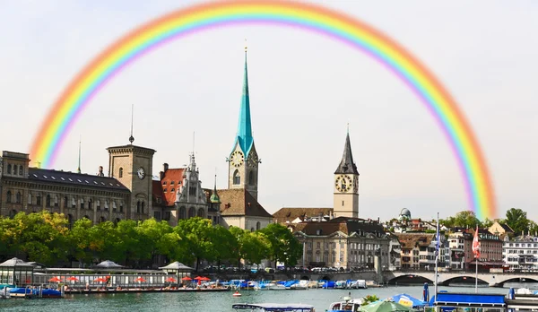 El paisaje urbano de la ciudad de Zurich —  Fotos de Stock