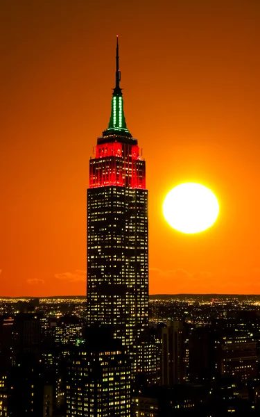 O Empire State Building e Manhattan Midtown Skyline — Fotografia de Stock