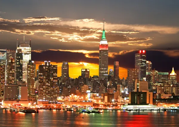 Empire State Building și Manhattan Midtown Skyline — Fotografie, imagine de stoc