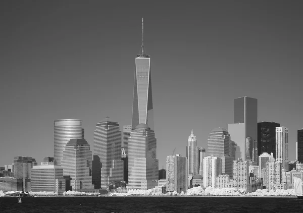自由公園からより低いマンハッタンの赤外線画像 — ストック写真