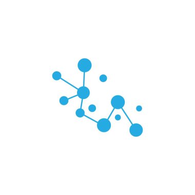 Molekül simgesi illüstrasyon vektör tasarımı