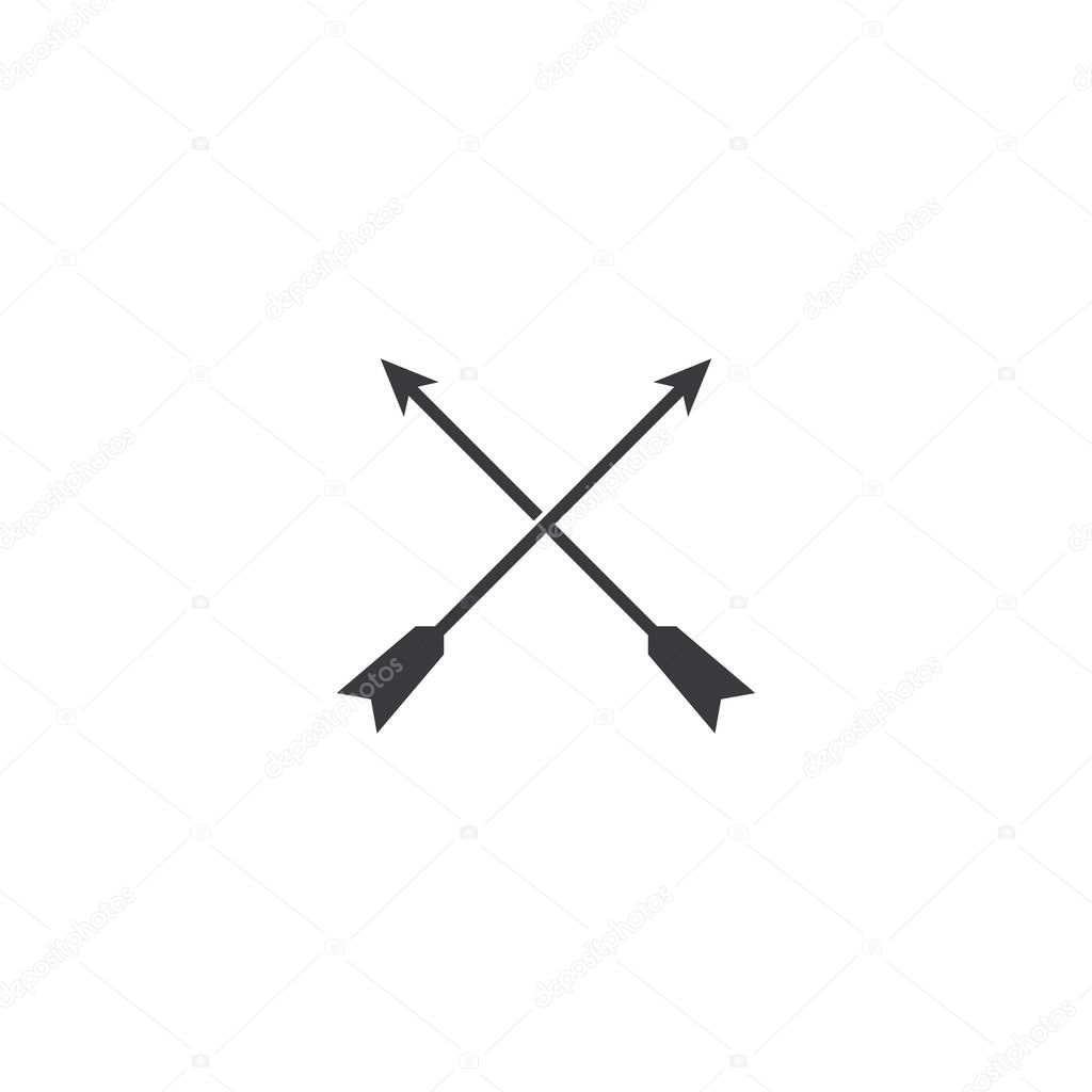 Archery logo vector ilustration flat design