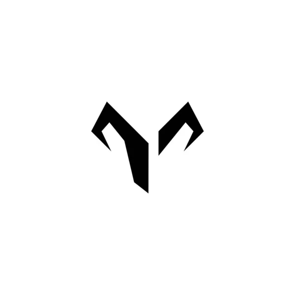 Geder Får Illustration Logo Skabelon Vektor Design – Stock-vektor