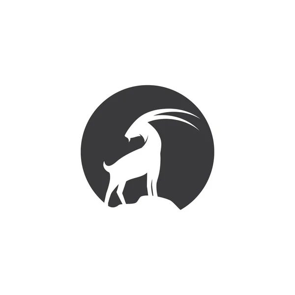 Κατσικίσιο Και Πρόβατα Εικονογράφηση Λογότυπο Πρότυπο Διανυσματικό Σχεδιασμό — Διανυσματικό Αρχείο
